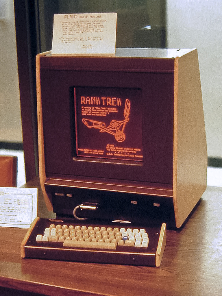 A PLATO V computer terminal from 1981